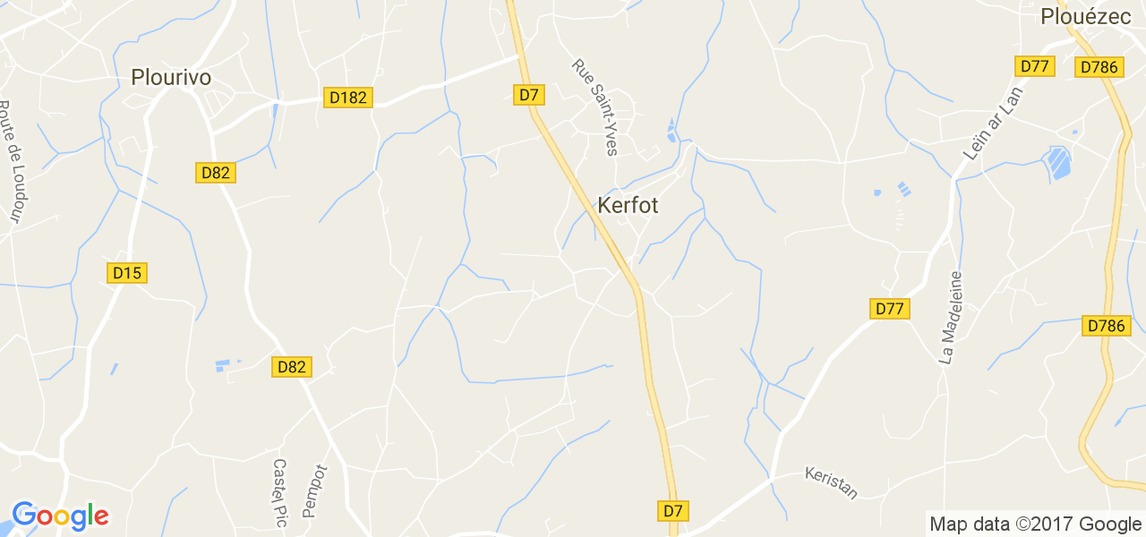 map de la ville de Kerfot