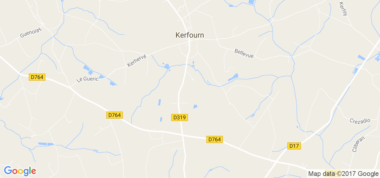 map de la ville de Kerfourn