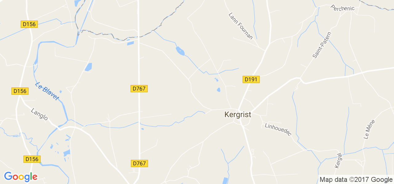 map de la ville de Kergrist