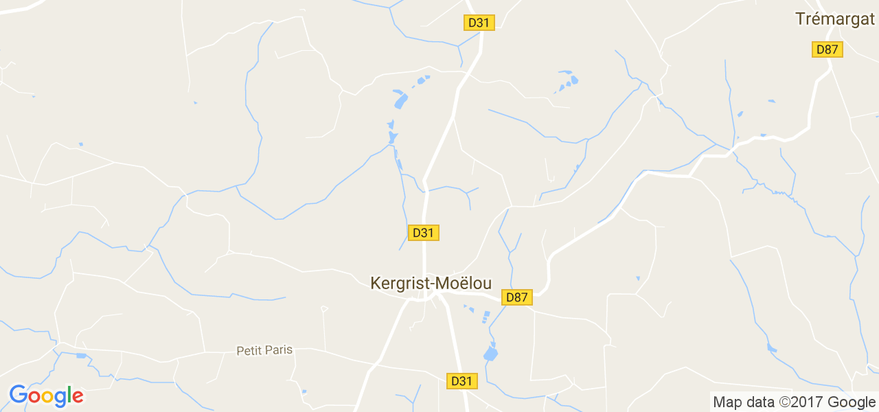 map de la ville de Kergrist-Moëlou