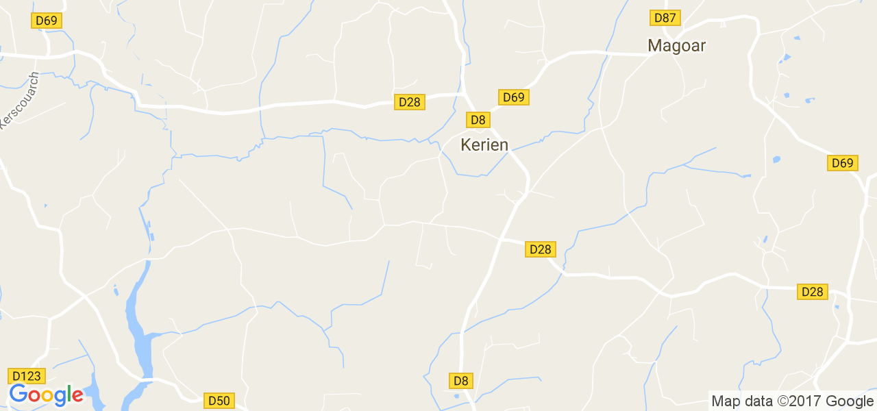 map de la ville de Kerien