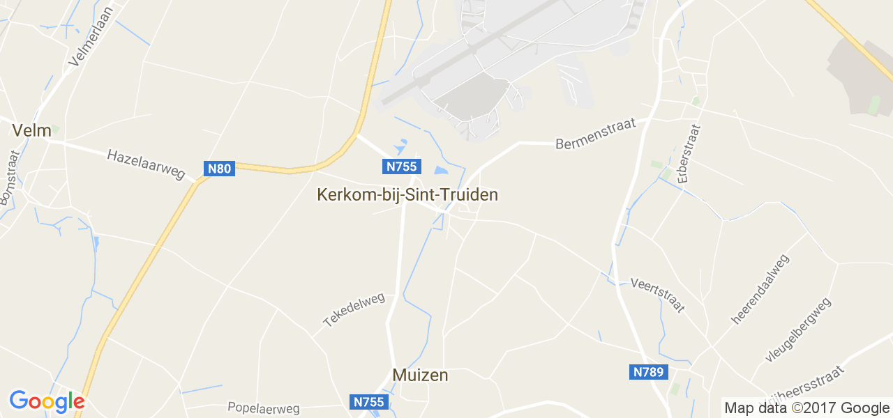 map de la ville de Kerkom-Bij-Sint-Truiden