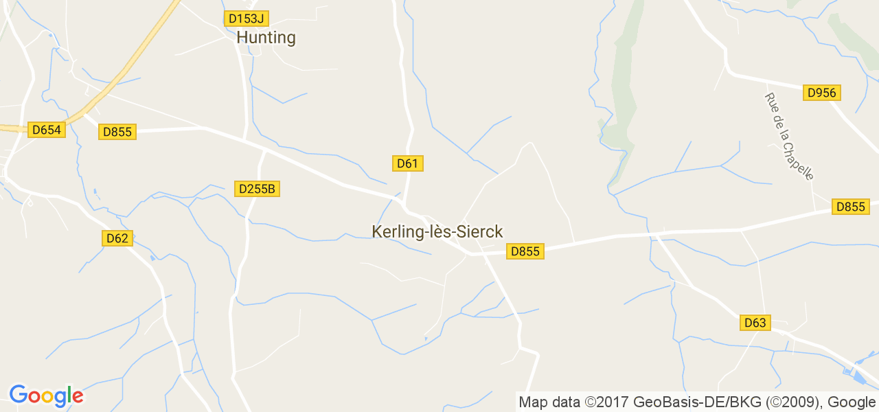 map de la ville de Kerling-lès-Sierck