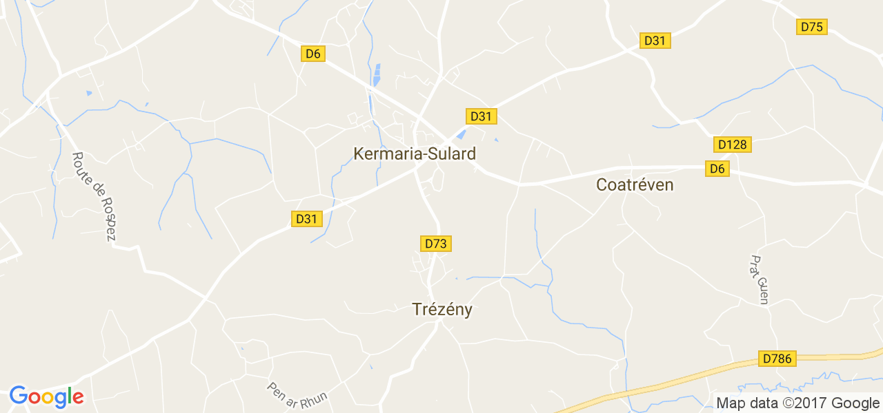 map de la ville de Kermaria-Sulard