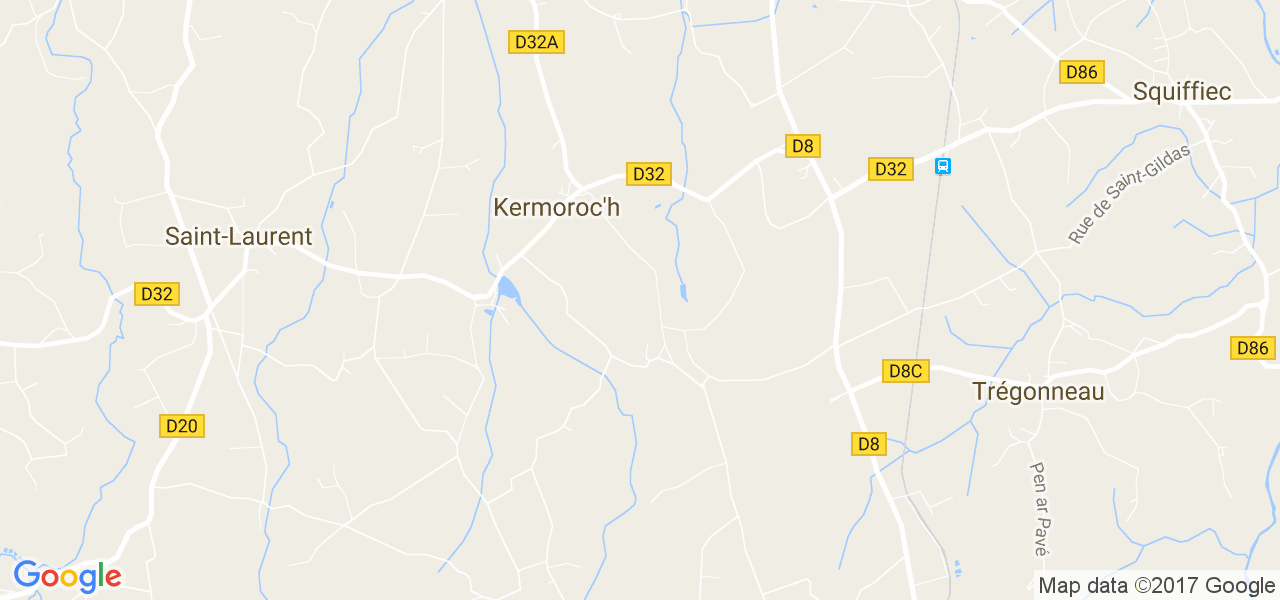 map de la ville de Kermoroc'h