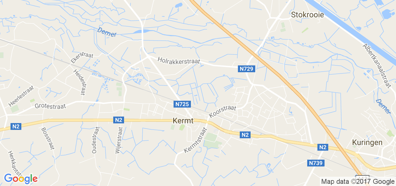 map de la ville de Kermt