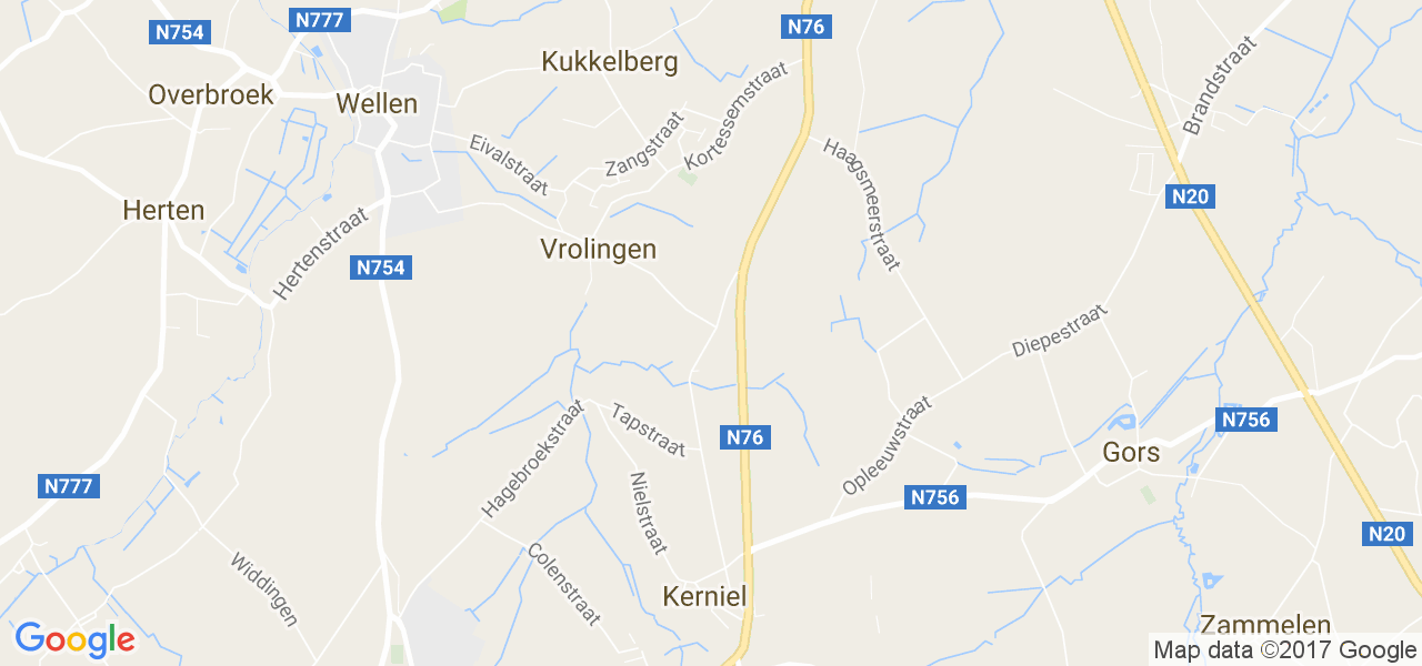 map de la ville de Kerniel