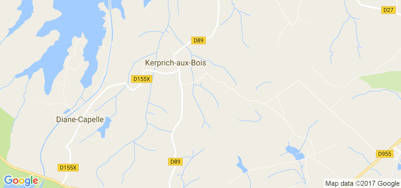 map de la ville de Kerprich-aux-Bois