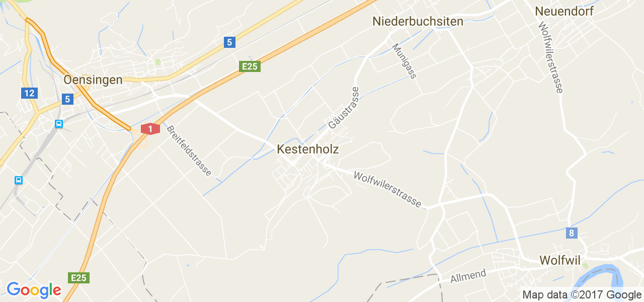 map de la ville de Kestenholz