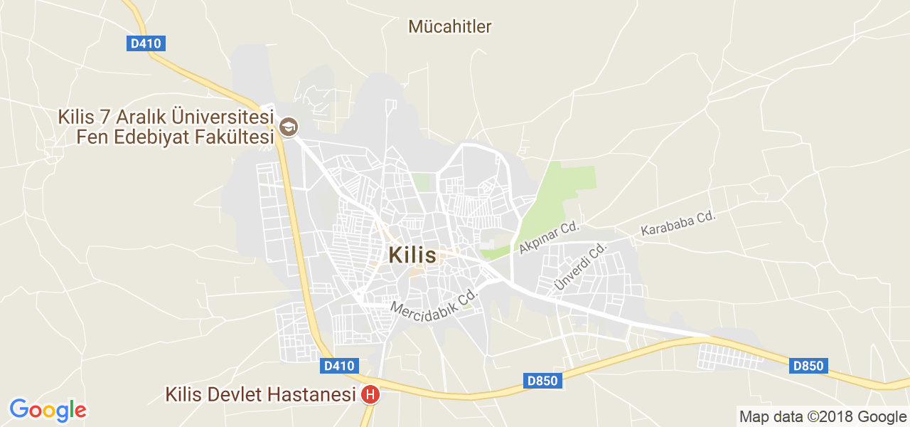 map of the city of Kilis