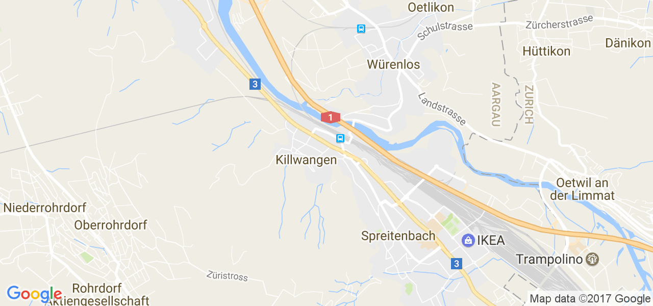 map de la ville de Killwangen