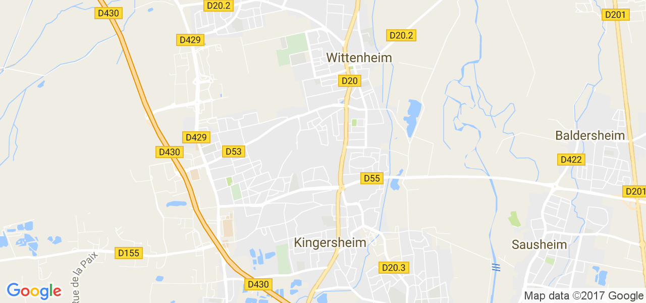 map de la ville de Kingersheim