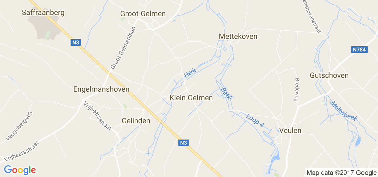 map de la ville de Klein-Gelmen