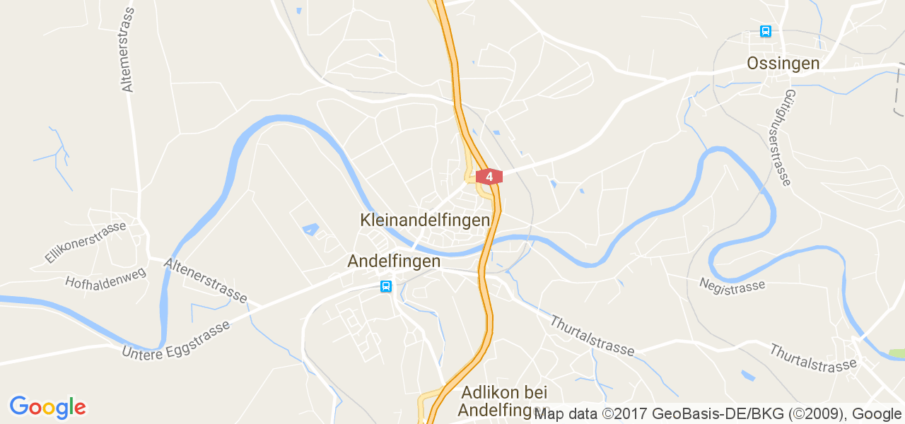 map de la ville de Kleinandelfingen