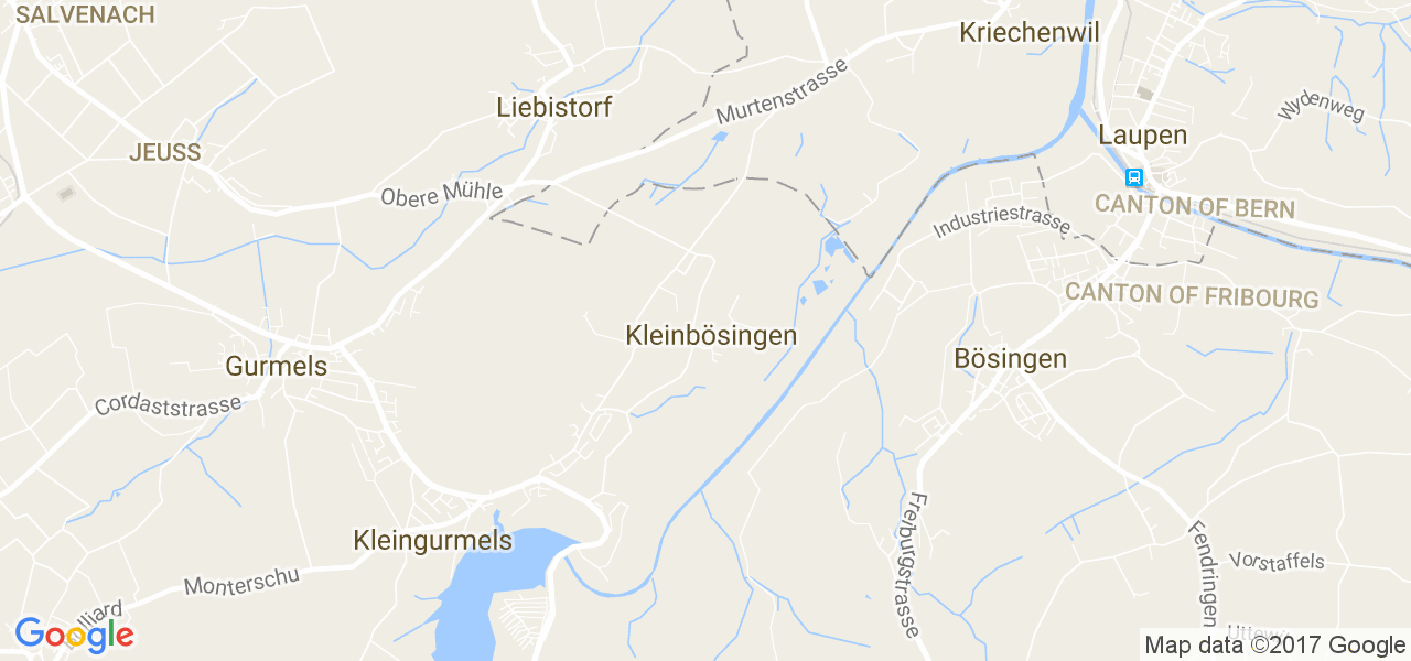 map de la ville de Kleinbösingen