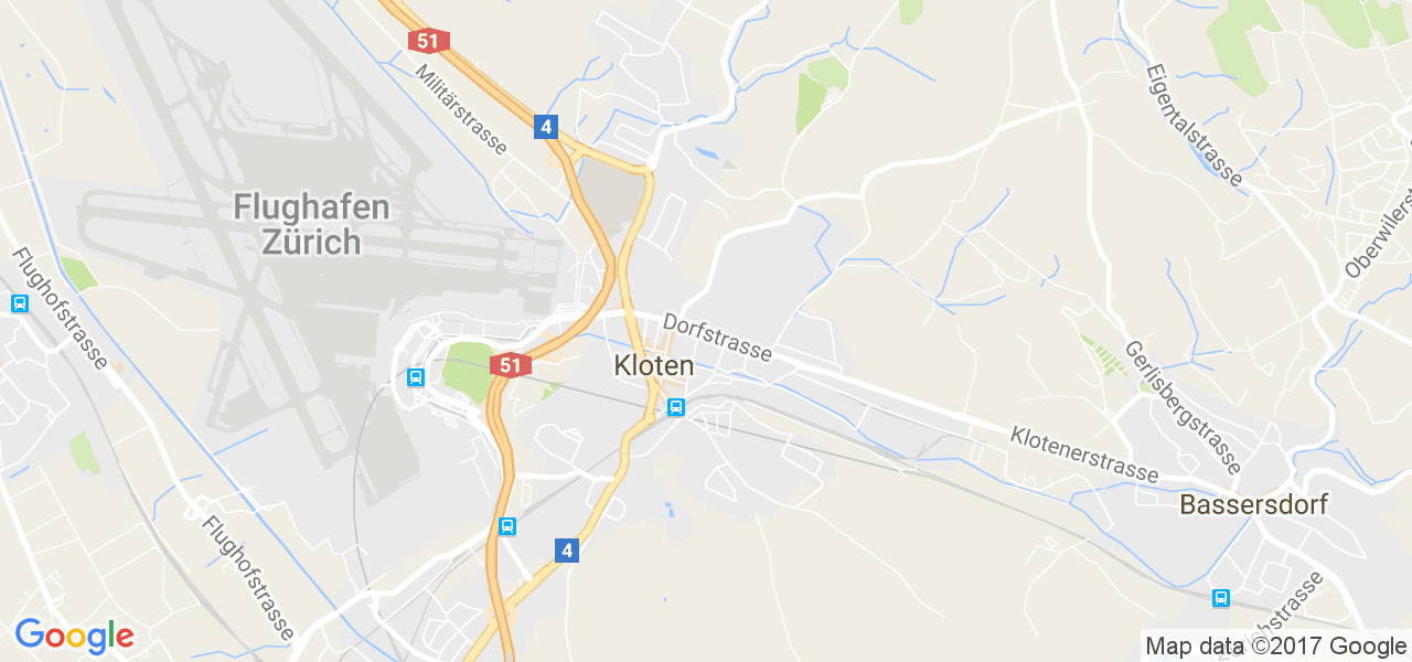 map de la ville de Kloten