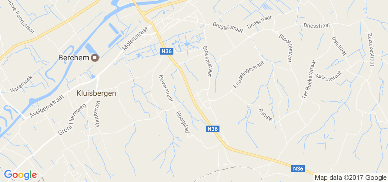 map de la ville de Kluisbergen