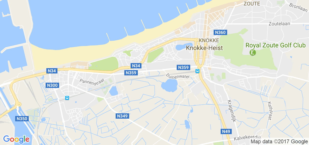 map de la ville de Knokke-Heist