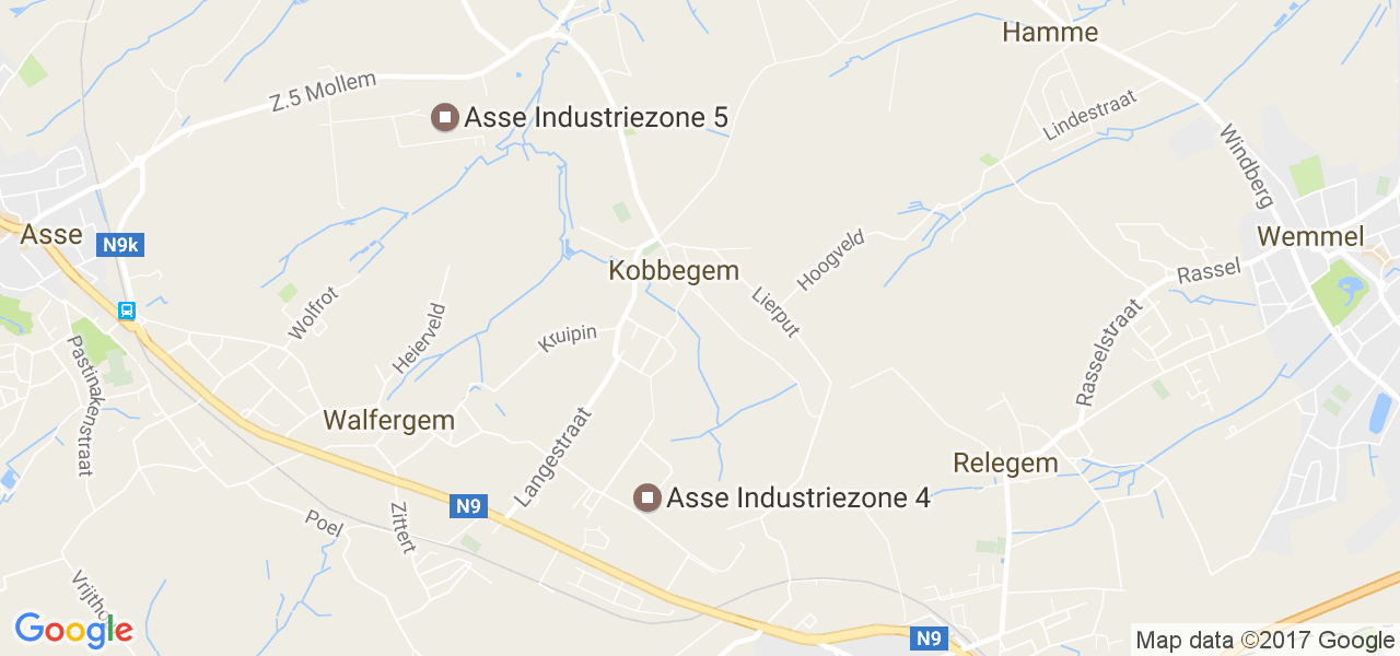 map de la ville de Kobbegem