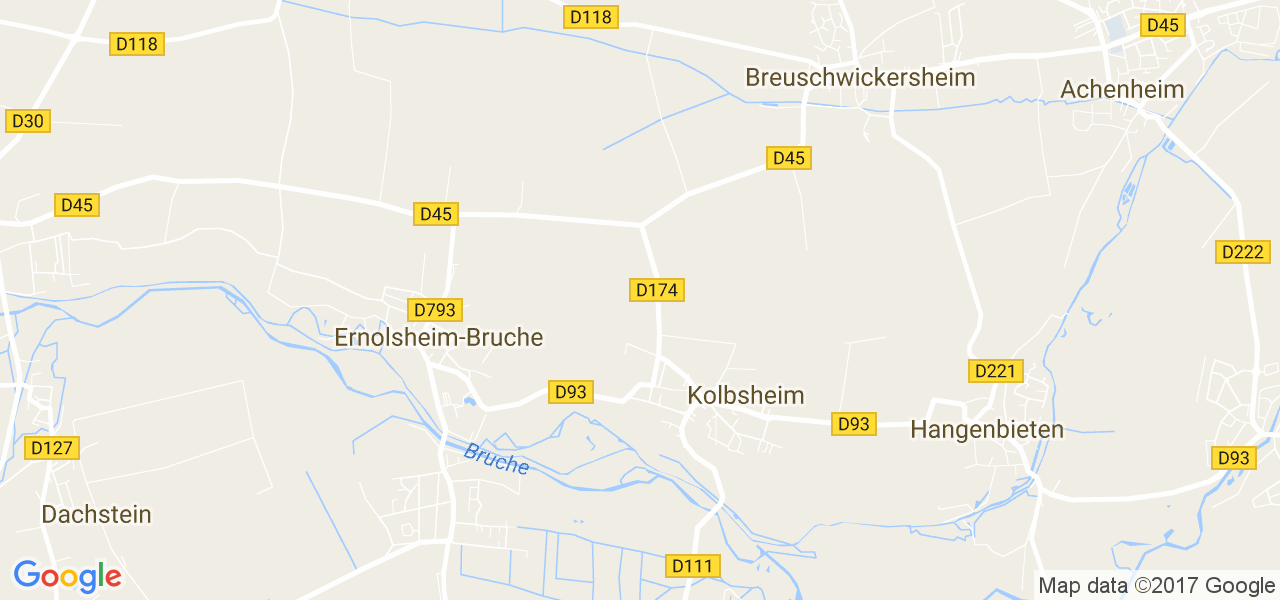 map de la ville de Kolbsheim