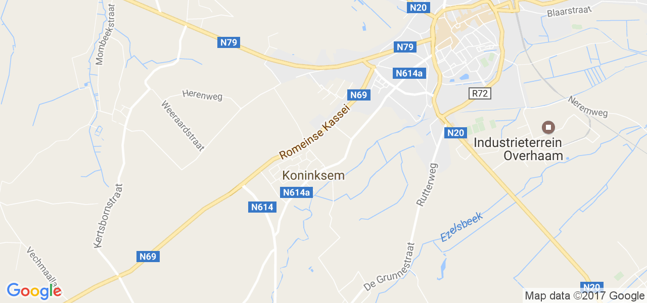 map de la ville de Koninksem