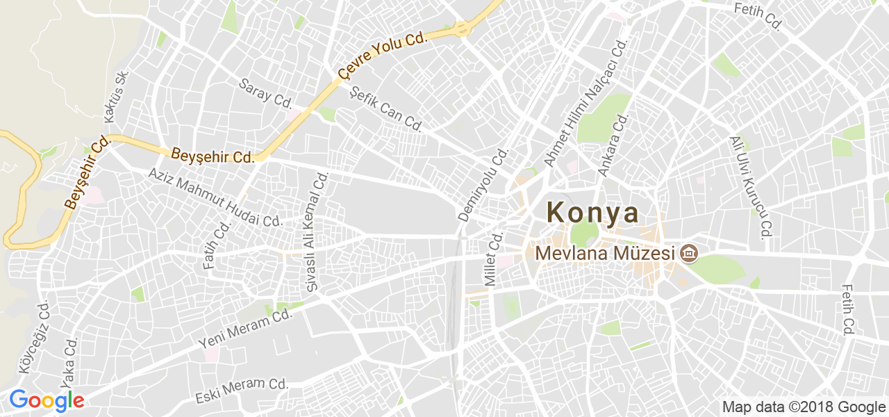 map de la ville de Konya