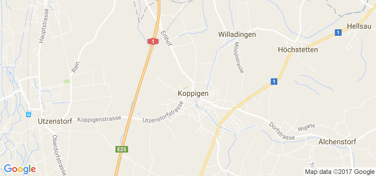 map de la ville de Koppigen