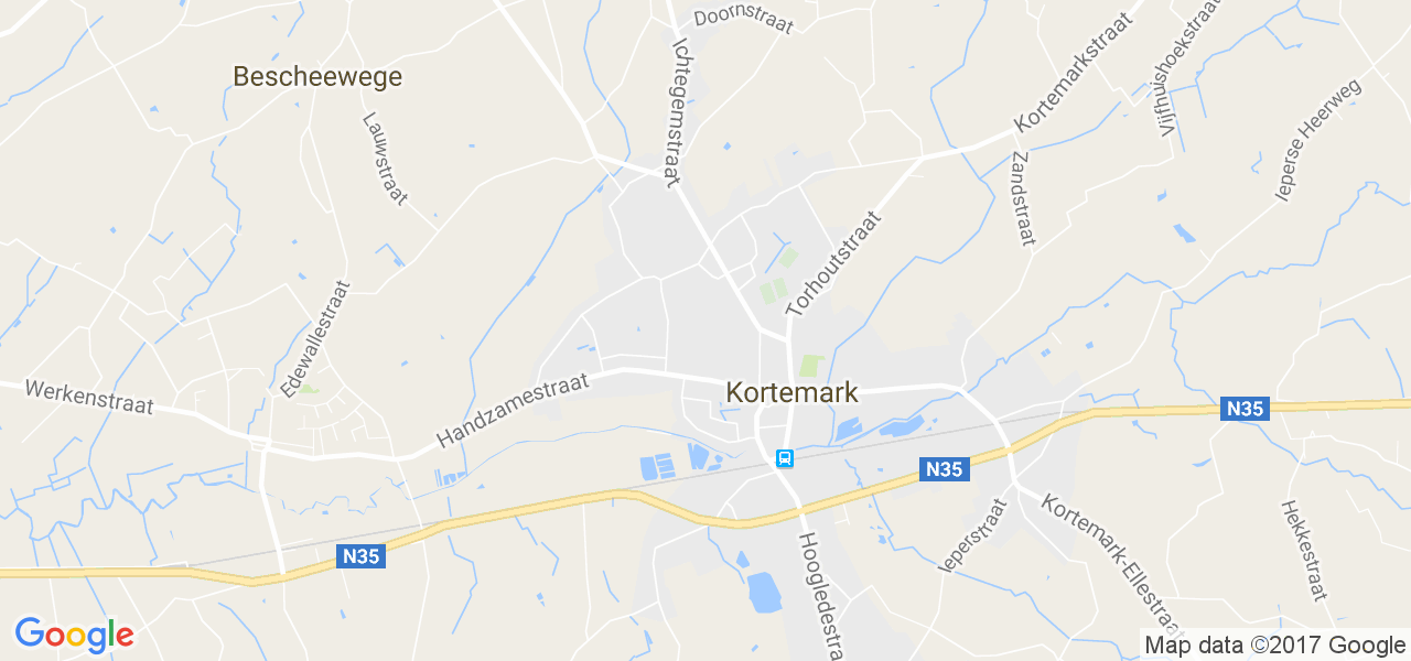 map de la ville de Kortemark