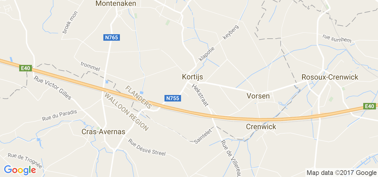 map de la ville de Kortijs