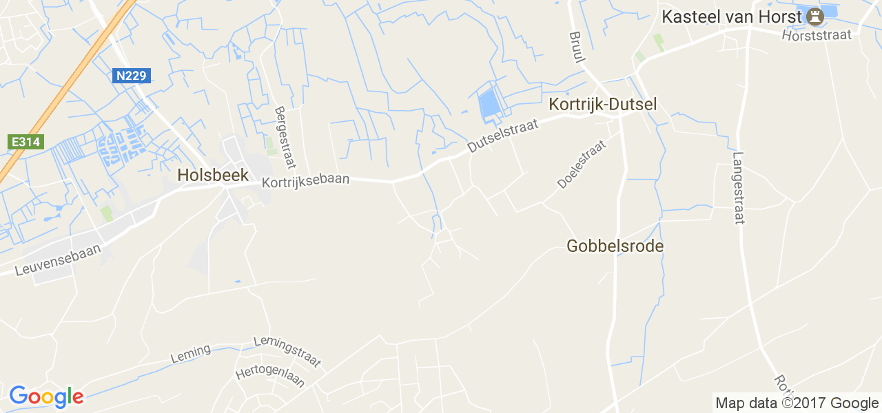 map de la ville de Kortrijk-Dutsel