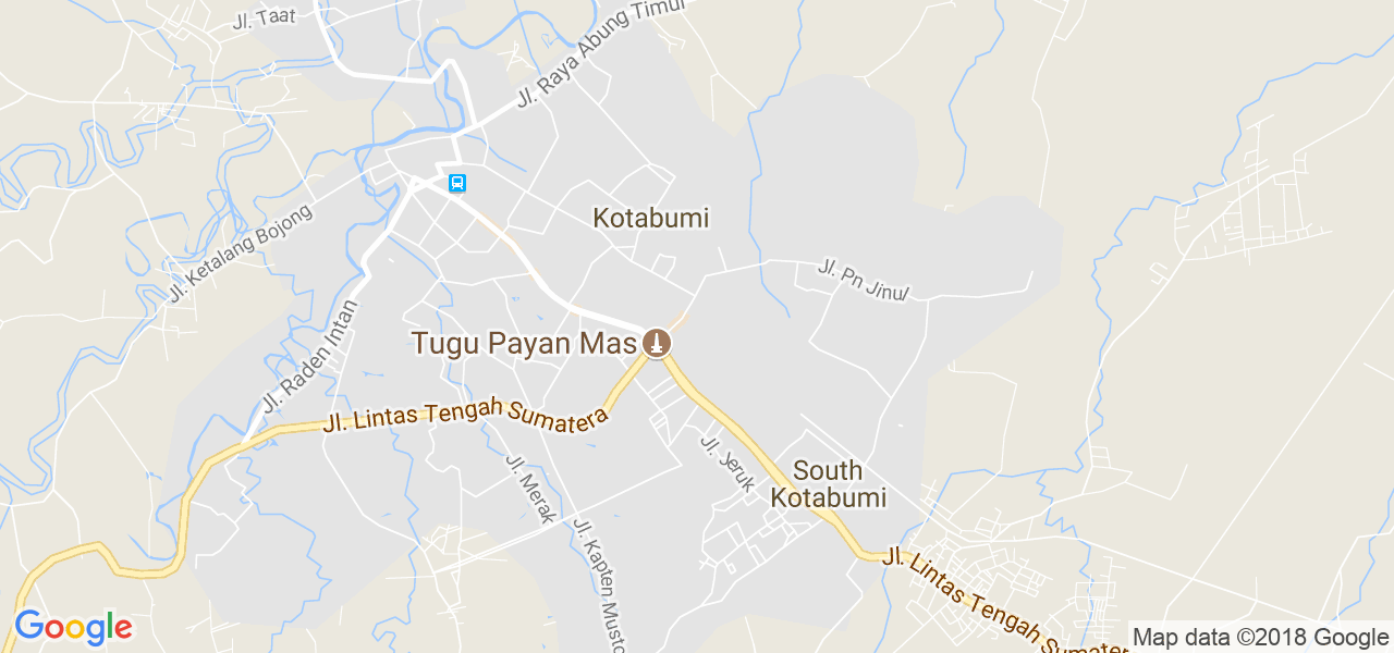 map of the city of Kotabumi