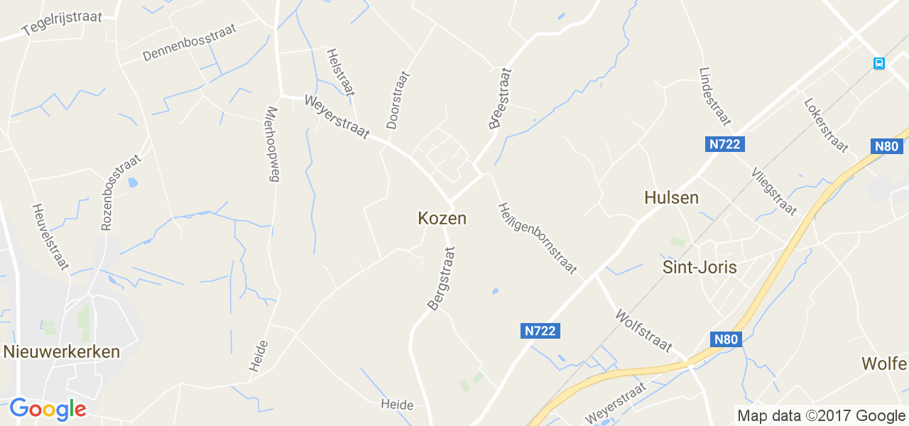 map de la ville de Kozen