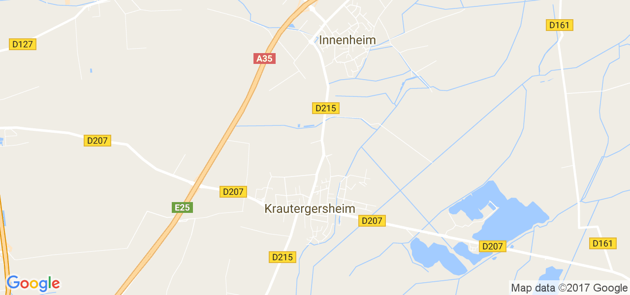 map de la ville de Krautergersheim