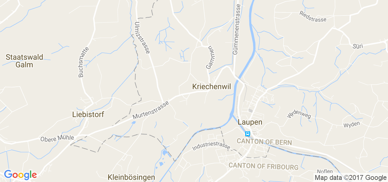 map de la ville de Kriechenwil