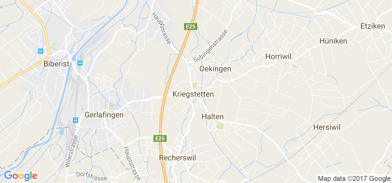 map de la ville de Kriegstetten