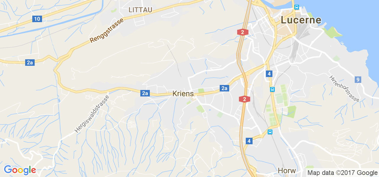 map de la ville de Kriens