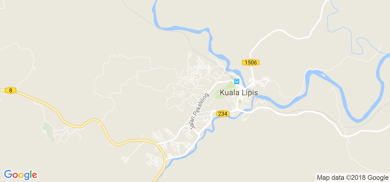 map de la ville de Kuala Lipis