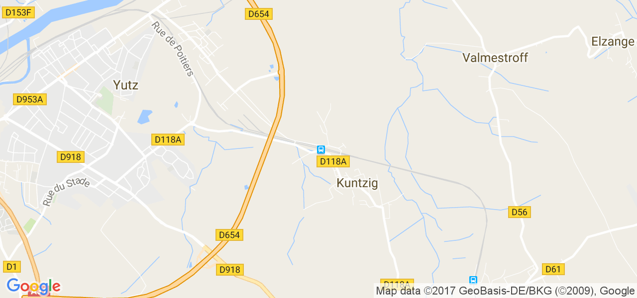 map de la ville de Kuntzig