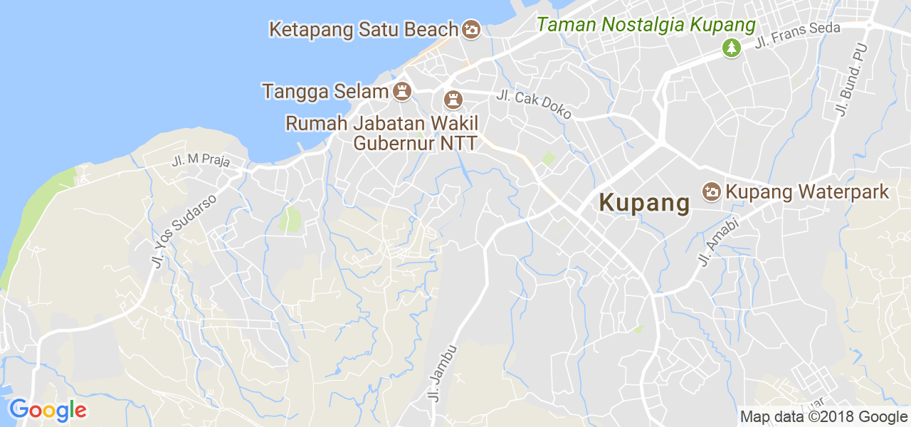 map of the city of Kupang