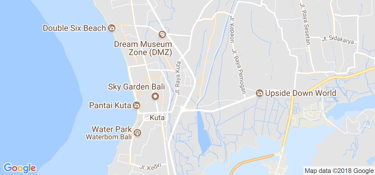 map of the city of Kuta