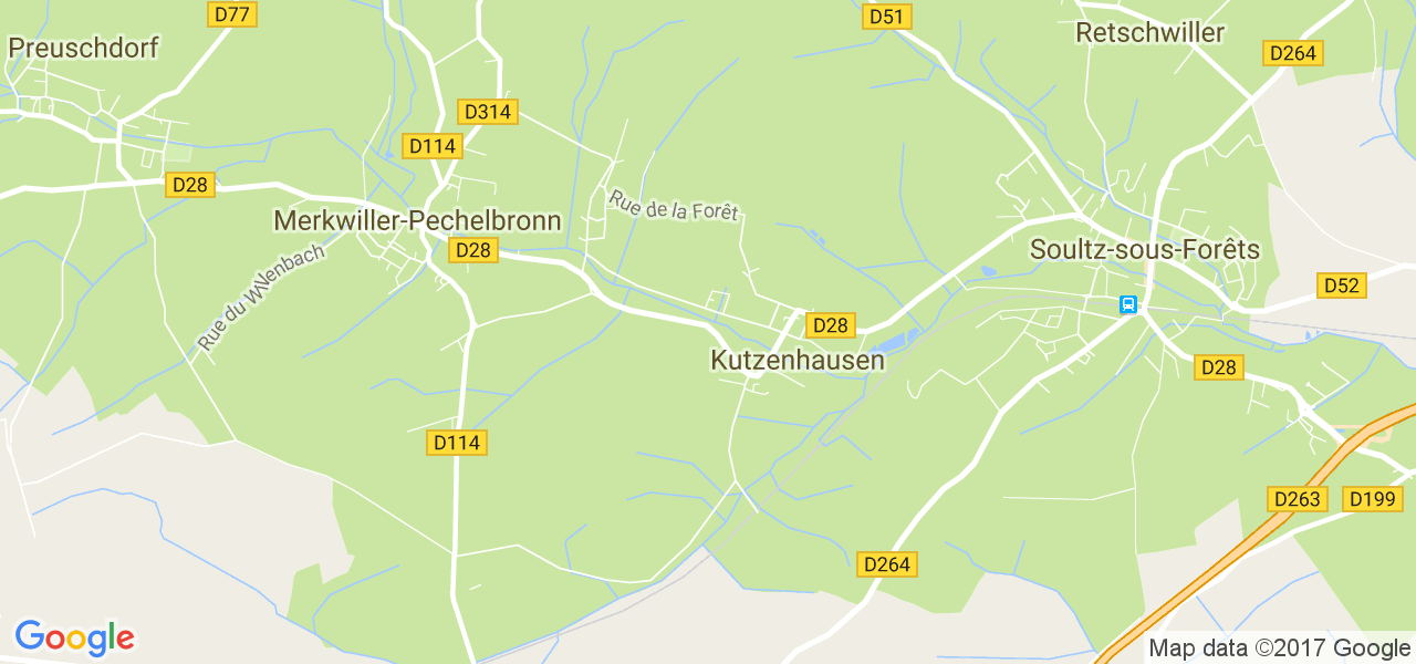 map de la ville de Kutzenhausen