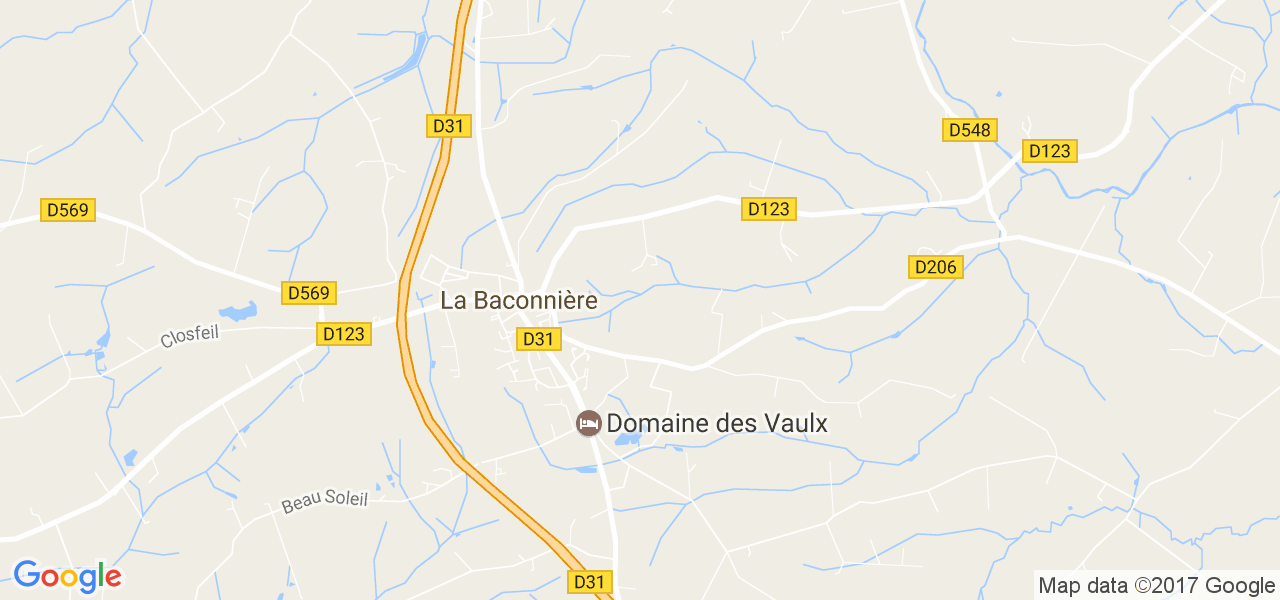 map de la ville de La Baconnière