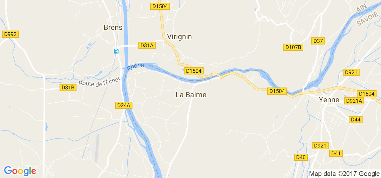 map de la ville de La Balme