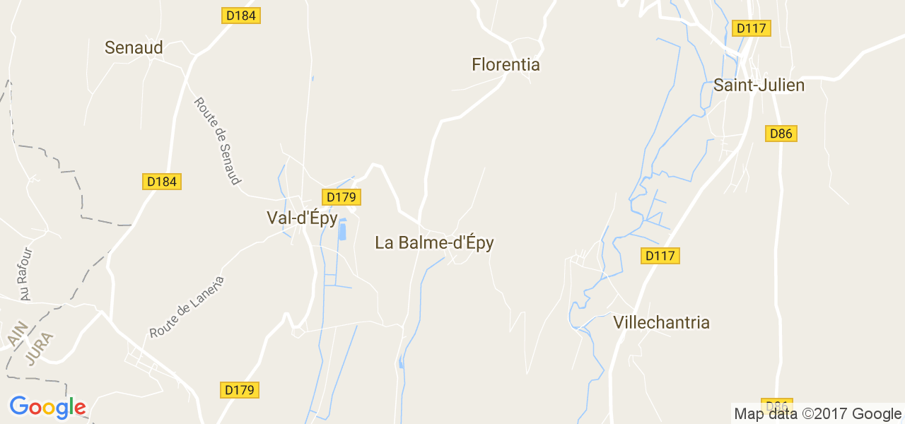 map de la ville de La Balme-d'Épy