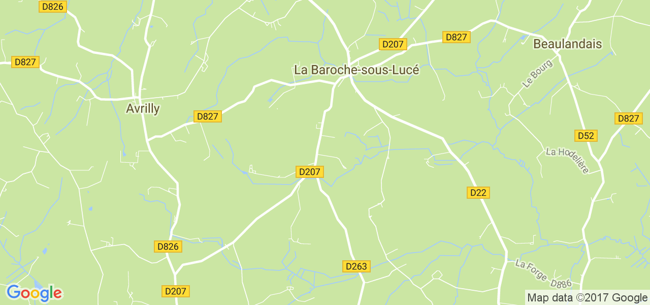 map de la ville de La Baroche-sous-Lucé