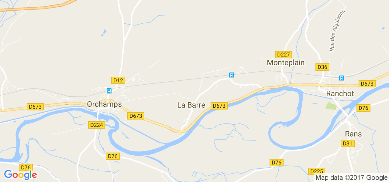 map de la ville de La Barre