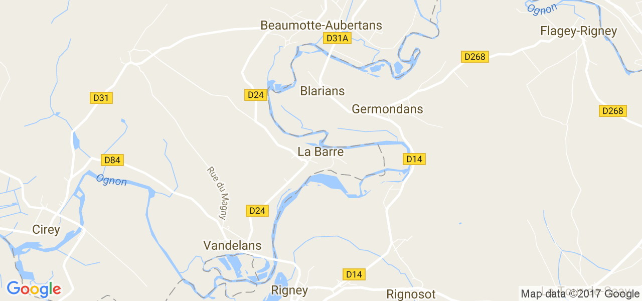 map de la ville de La Barre