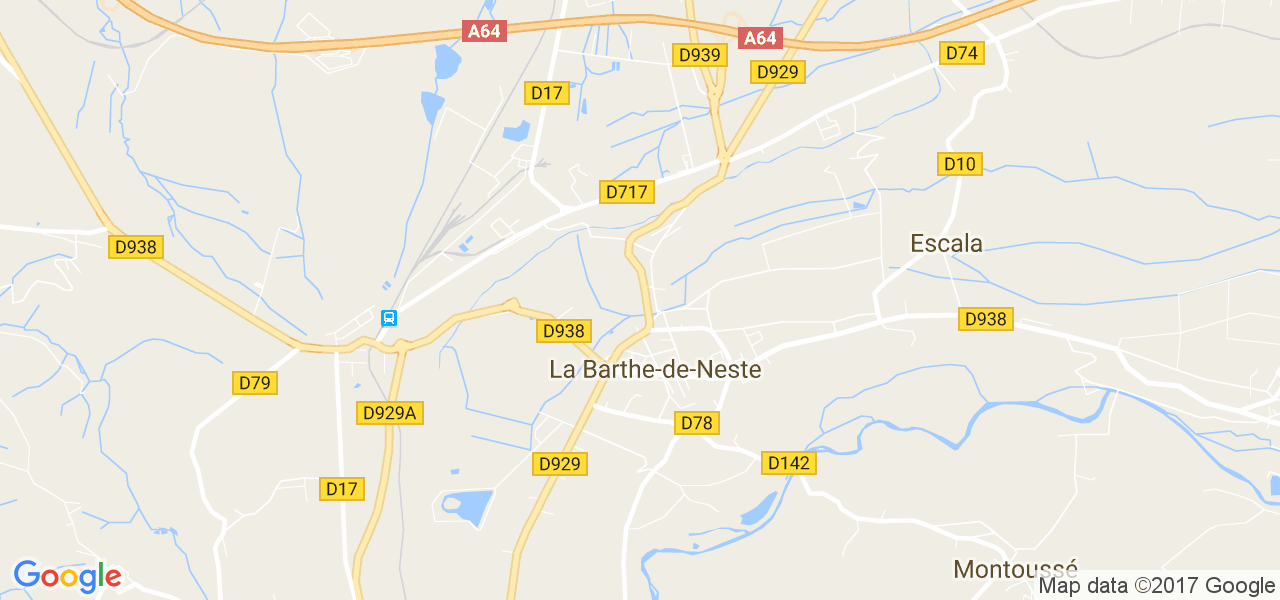 map de la ville de La Barthe-de-Neste