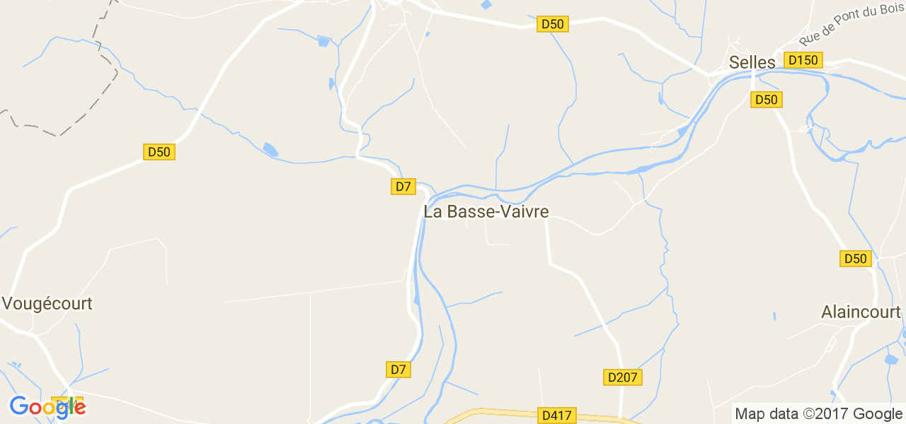 map de la ville de La Basse-Vaivre