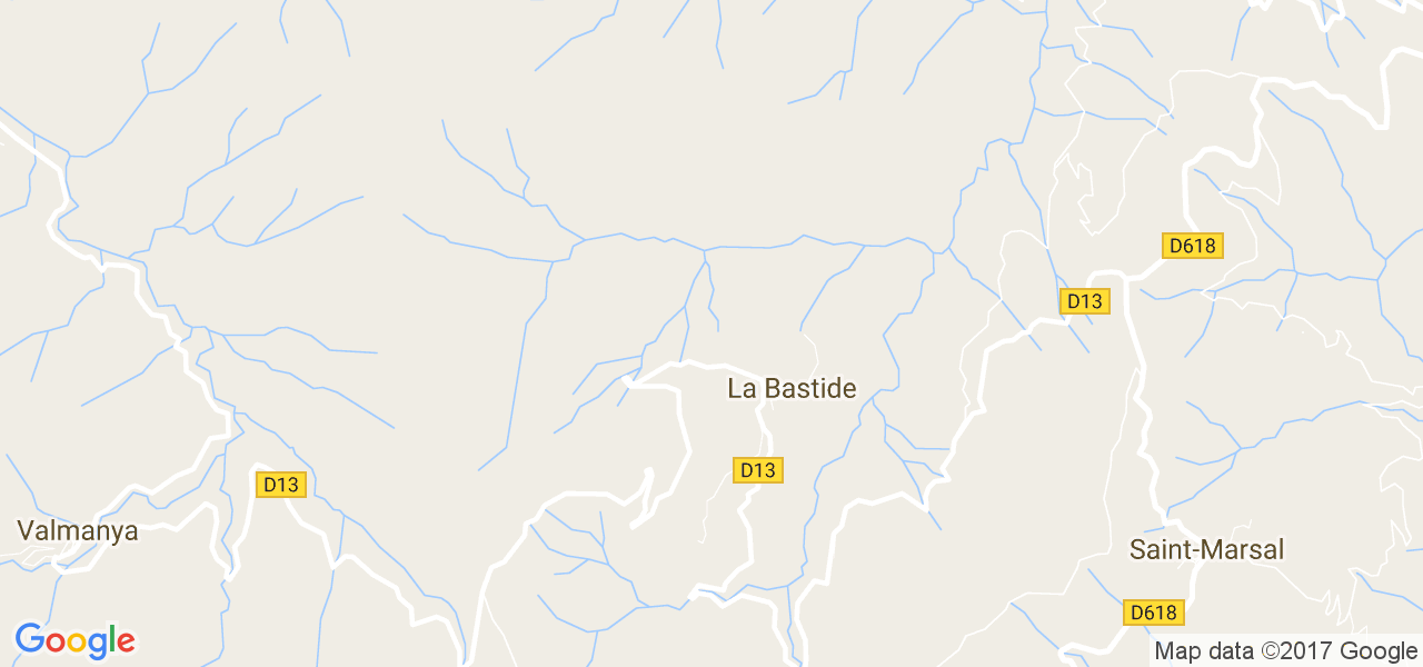 map de la ville de La Bastide